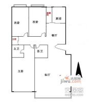 紫芳园3室2厅2卫204㎡户型图