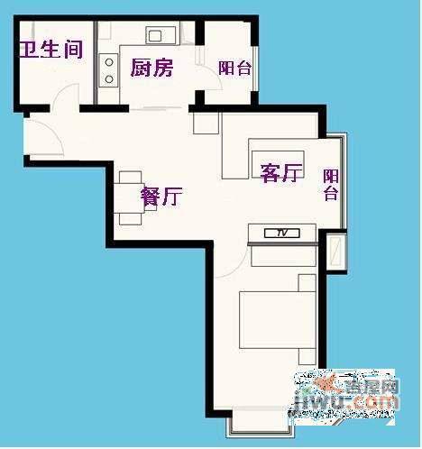 紫芳园1室1厅1卫92㎡户型图