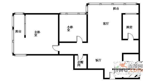 方安苑小区2室2厅1卫117㎡户型图