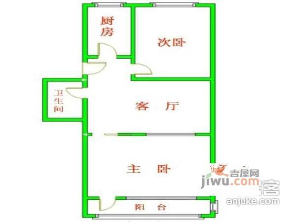 芳群园一区2室1厅1卫93㎡户型图