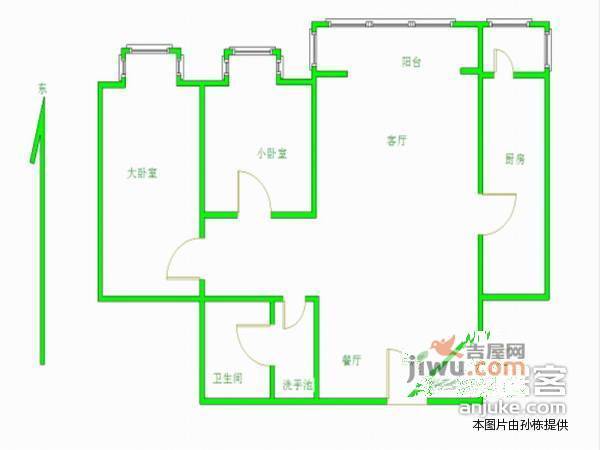 加州水郡2室2厅1卫93㎡户型图