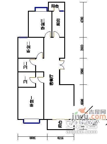 碧桂园3室2厅2卫145㎡户型图