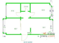 碧桂园一期2室2厅1卫121㎡户型图