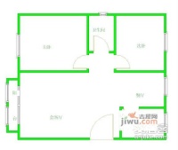 绿城百合栖霞苑2室2厅1卫96㎡户型图