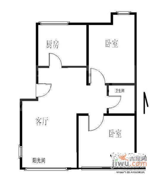 杰辉苑2室1厅1卫172㎡户型图