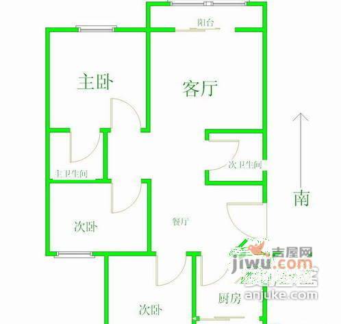 太平庄西里3室2厅2卫150㎡户型图