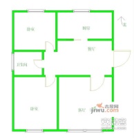 太平庄东里2室2厅1卫116㎡户型图