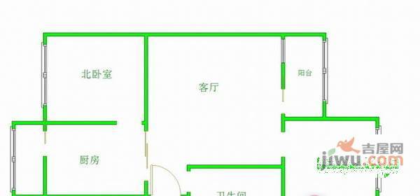 府东里小区2室1厅1卫99㎡户型图