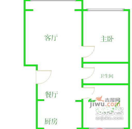 圣景苑2室2厅1卫93㎡户型图