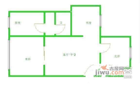 行宫小区3室1厅1卫98㎡户型图