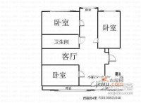 西潞园四里3室2厅1卫110㎡户型图