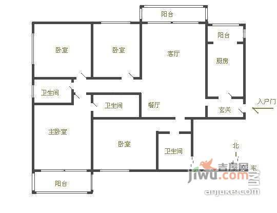 王府井东单交道口四合院6室2厅2卫户型图