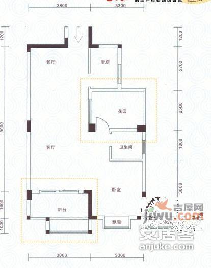 丽舍公寓1室1厅1卫户型图