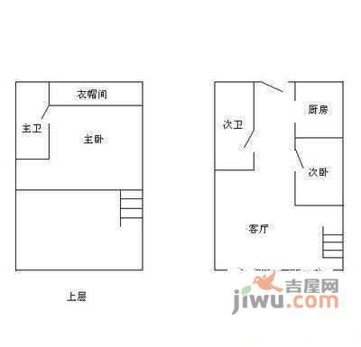 丽舍公寓1室2厅2卫户型图