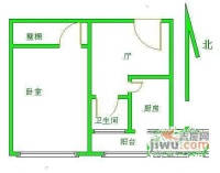 青年沟小区1室1厅1卫42㎡户型图