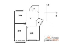 和平里社区3室1厅1卫77㎡户型图