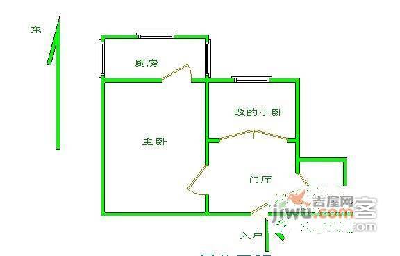 甘水桥小区1室1厅1卫户型图