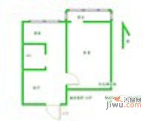 青年湖北里1室1厅1卫户型图