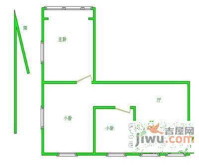 清水苑社区1室1厅1卫49㎡户型图