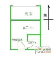 王府世纪1室1厅1卫60㎡户型图