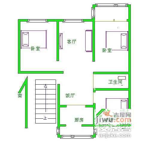 菊源南里小区3室2厅1卫146㎡户型图