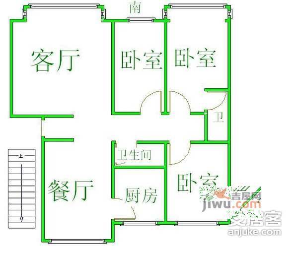 菊源南里小区3室2厅2卫147㎡户型图