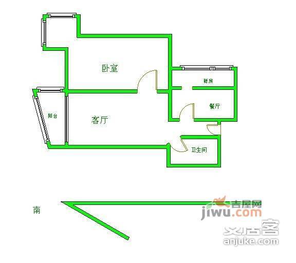 成和园1室1厅1卫72㎡户型图