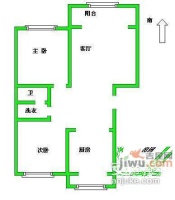 东京国际2室1厅1卫76㎡户型图