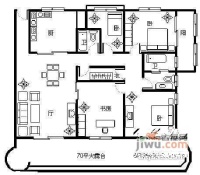 瀛海名居4室2厅2卫348㎡户型图