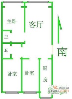 椿蓉园三里3室1厅1卫户型图
