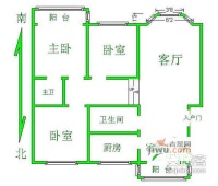 隆盛园西区3室2厅2卫140㎡户型图