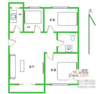隆盛园西区3室1厅1卫110㎡户型图