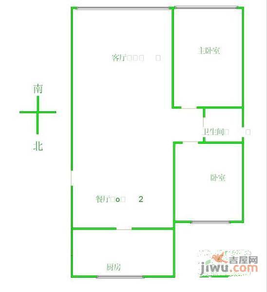 阳光乐府2室1厅1卫98㎡户型图