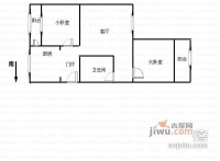 海子角南里小区2室1厅1卫107㎡户型图