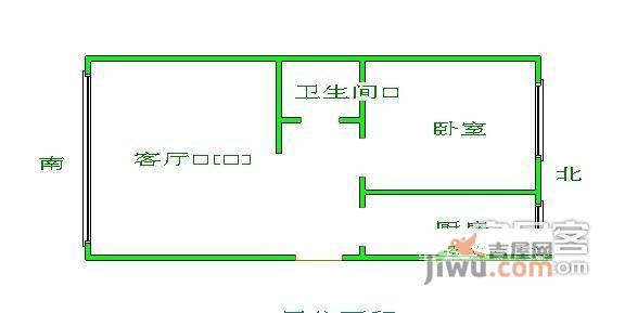 金惠园三里1室1厅1卫68㎡户型图