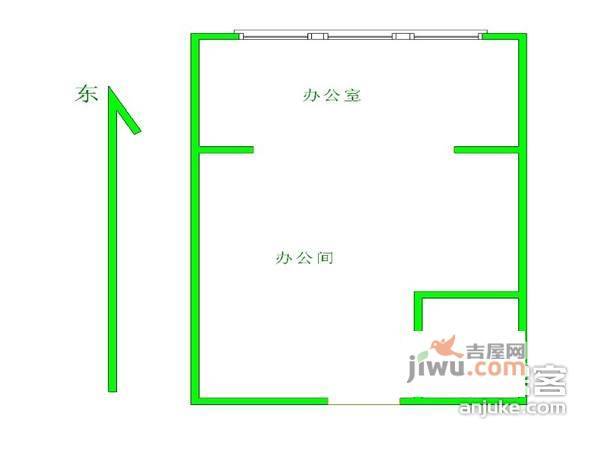 贵都公寓1室0厅1卫户型图