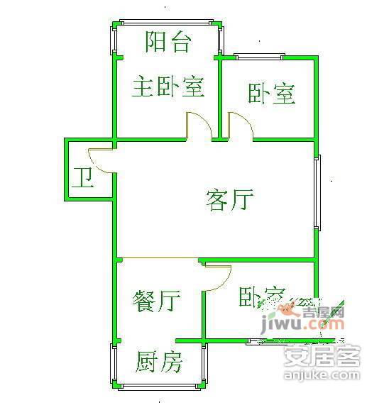 星光佳园3室2厅2卫176㎡户型图