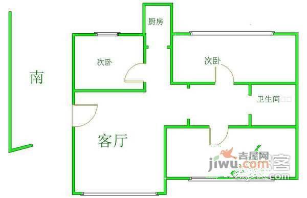 兴海家园日苑3室1厅1卫118㎡户型图