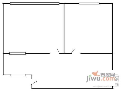 大栅栏2室1厅1卫40㎡户型图