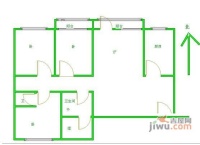 汇达公寓3室2厅2卫134㎡户型图