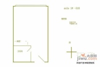 MOHO国际公寓1室0厅1卫35㎡户型图