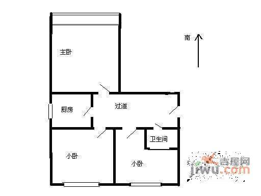 天坛西里3室1厅1卫户型图