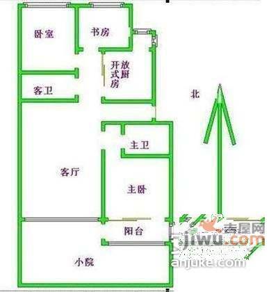 鸿运花园3室2厅2卫177㎡户型图