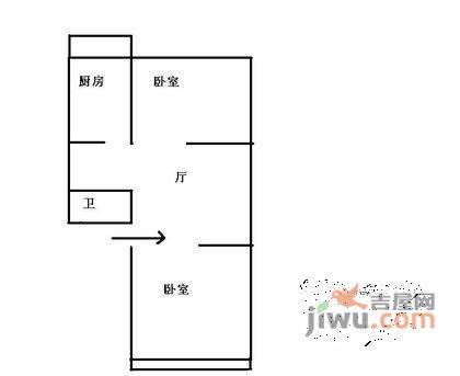 长青园小区2室1厅1卫85㎡户型图