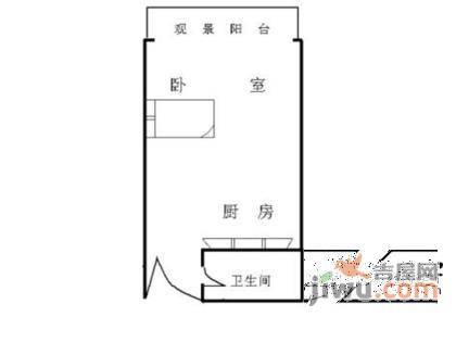 SOLO精舍1室0厅1卫40㎡户型图