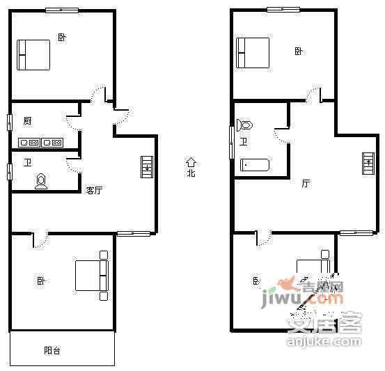 宝润苑4室2厅2卫220㎡户型图