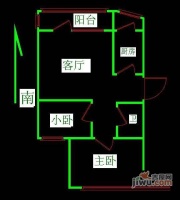 天娇园2室2厅1卫92㎡户型图