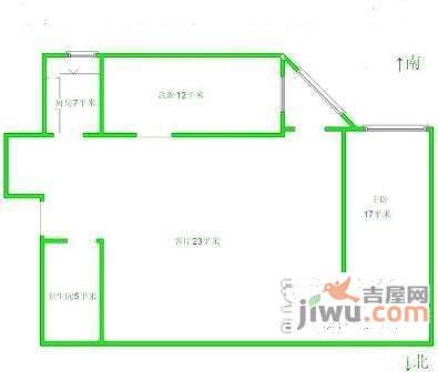 迎曦园2室1厅1卫85㎡户型图