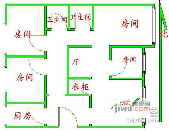 蓝筹名座3室2厅2卫189㎡户型图