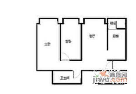 半岛国际公寓2室2厅1卫户型图